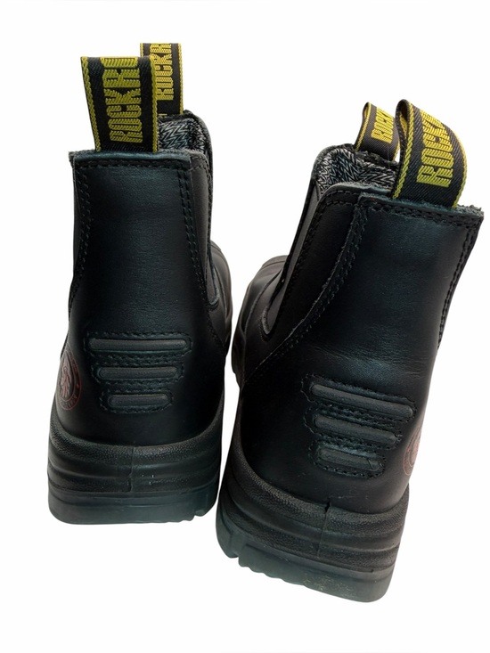 ROCKROOSTER Lumen Black 6 inch Pull on Leather Work Boots AK227NT main image 12